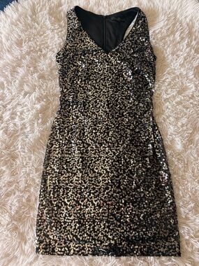 Jessica Simpson Black Sequin Party Dress